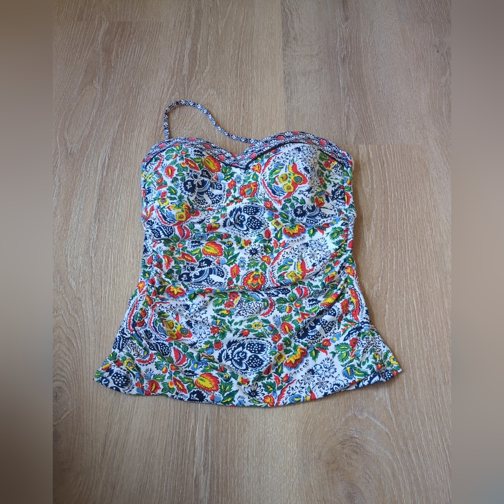 Tommy Bahama Floral Paradise Provencial Bandeau One Piece Swimsuit Womens Xs